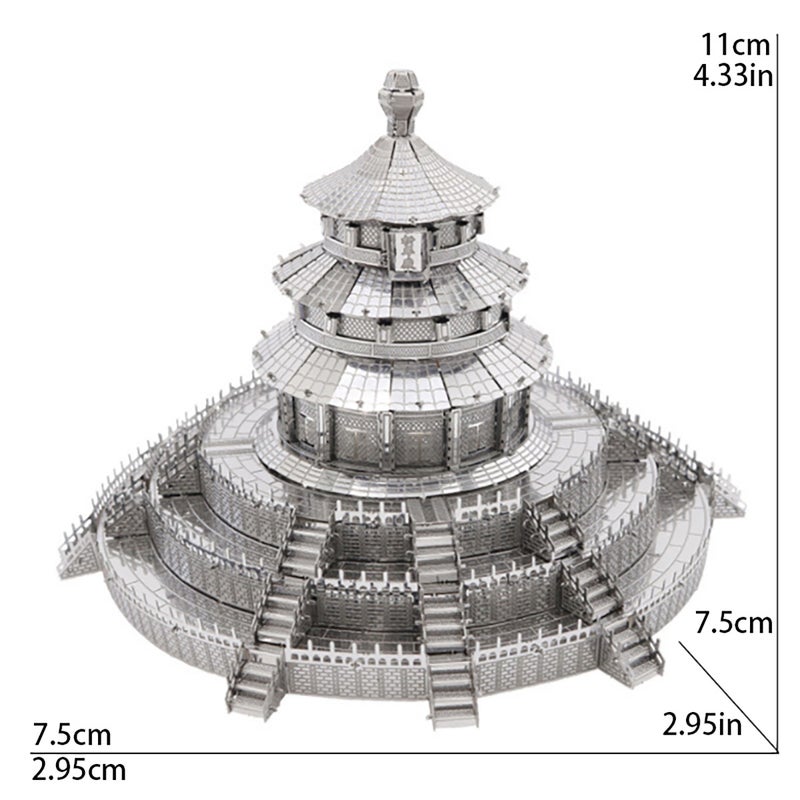 Architectural Diy Handmade 3D Metal Puzzle Adult Stereo Model Assembly Educational Toy High - Image 1